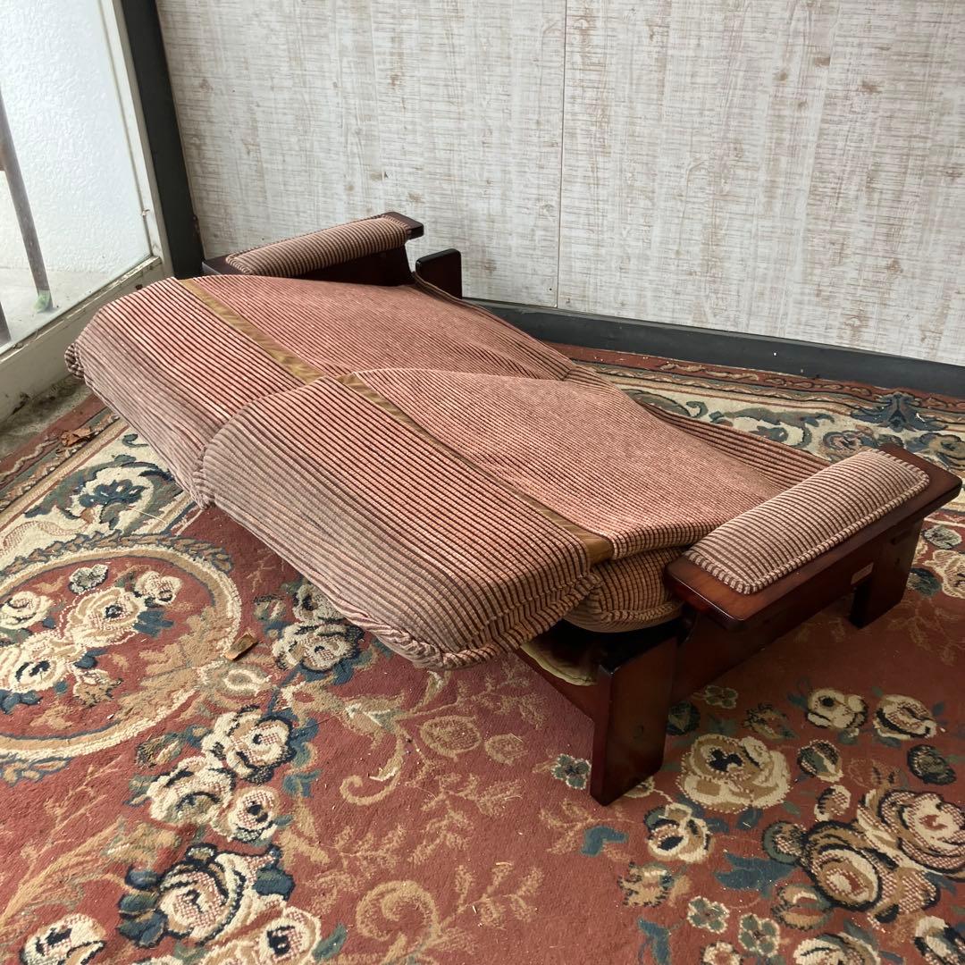 北欧レトロ グリーンジョイ 二人掛けリクライニングソファー ラウンジチェア