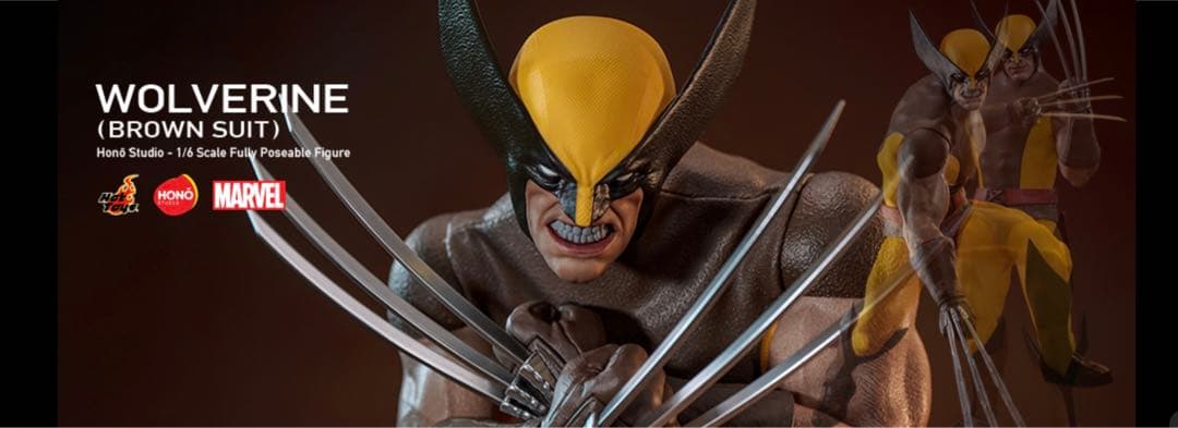 新品 炎スタジオ ウルヴァリン ブラウンスーツ マーベル・コミック ホットトイズ