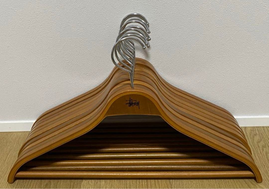 STUSSY ステューシー OLD オールド ロゴ入り 木製ハンガー10本セット