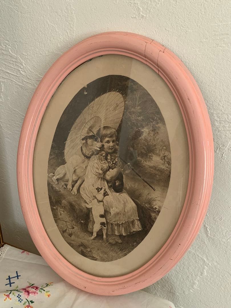 フランス　蚤の市　フレーム　壁掛け　ブロカント