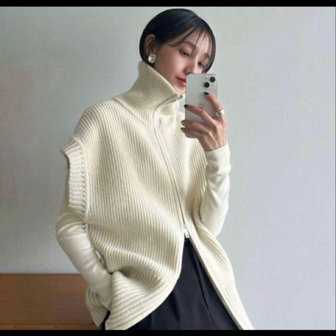 CLANE ZIP COLLAR KNIT VEST ジップカラーニットベスト