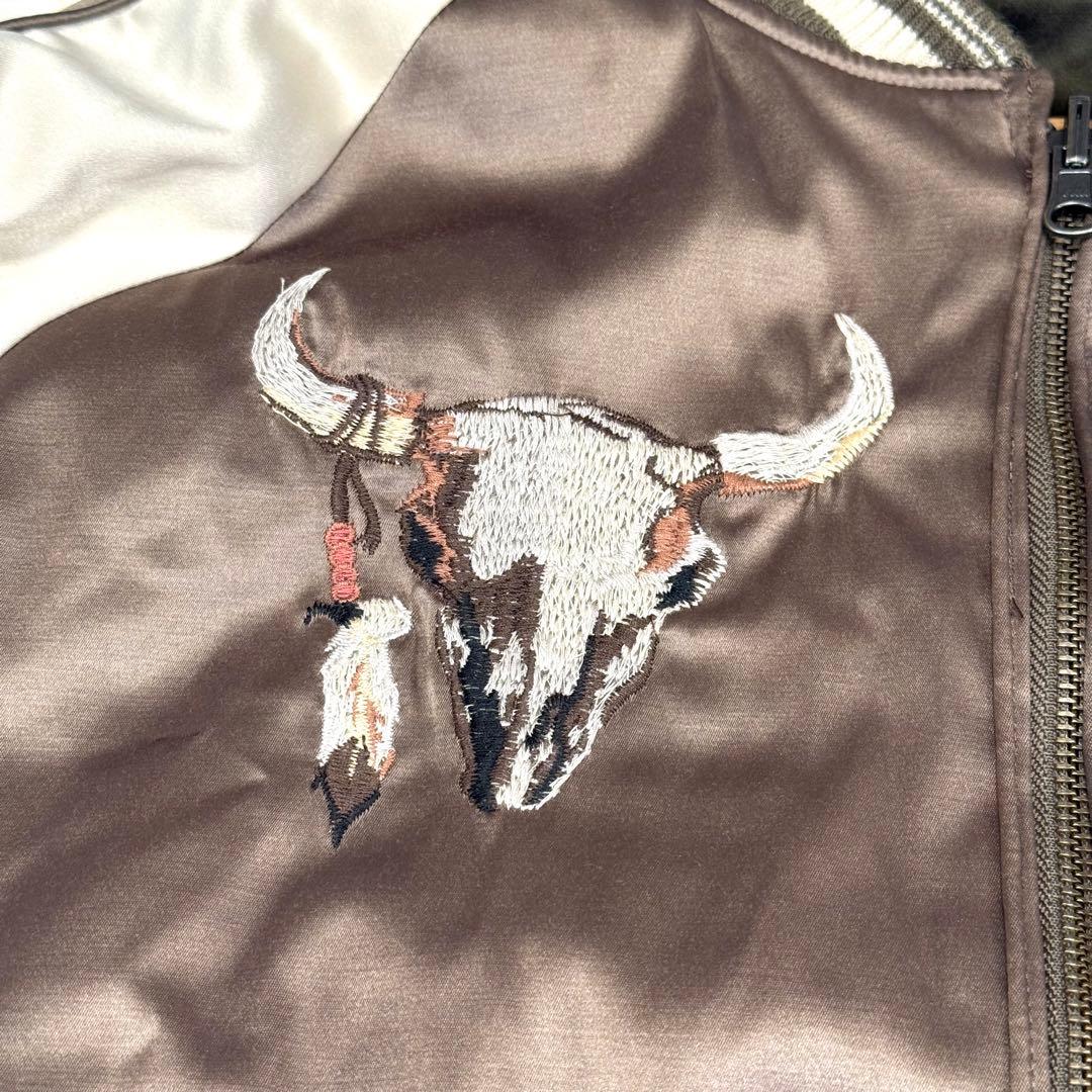 ゴア GOA エンブロイダリーリバーシブルスカジャン オーバーサイズ XL相当