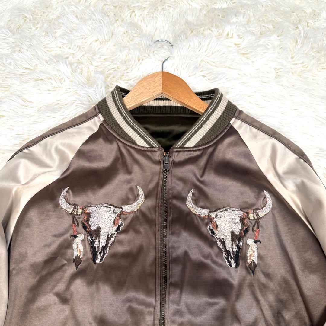 ゴア GOA エンブロイダリーリバーシブルスカジャン オーバーサイズ XL相当