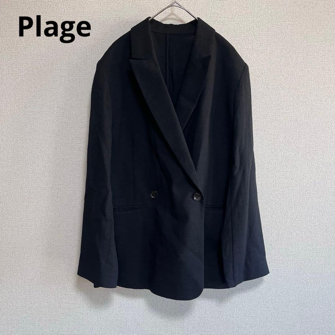 極美品　プラージュ　R’IAM AIR ジャケット　黒　38 ダブル　ブレザー