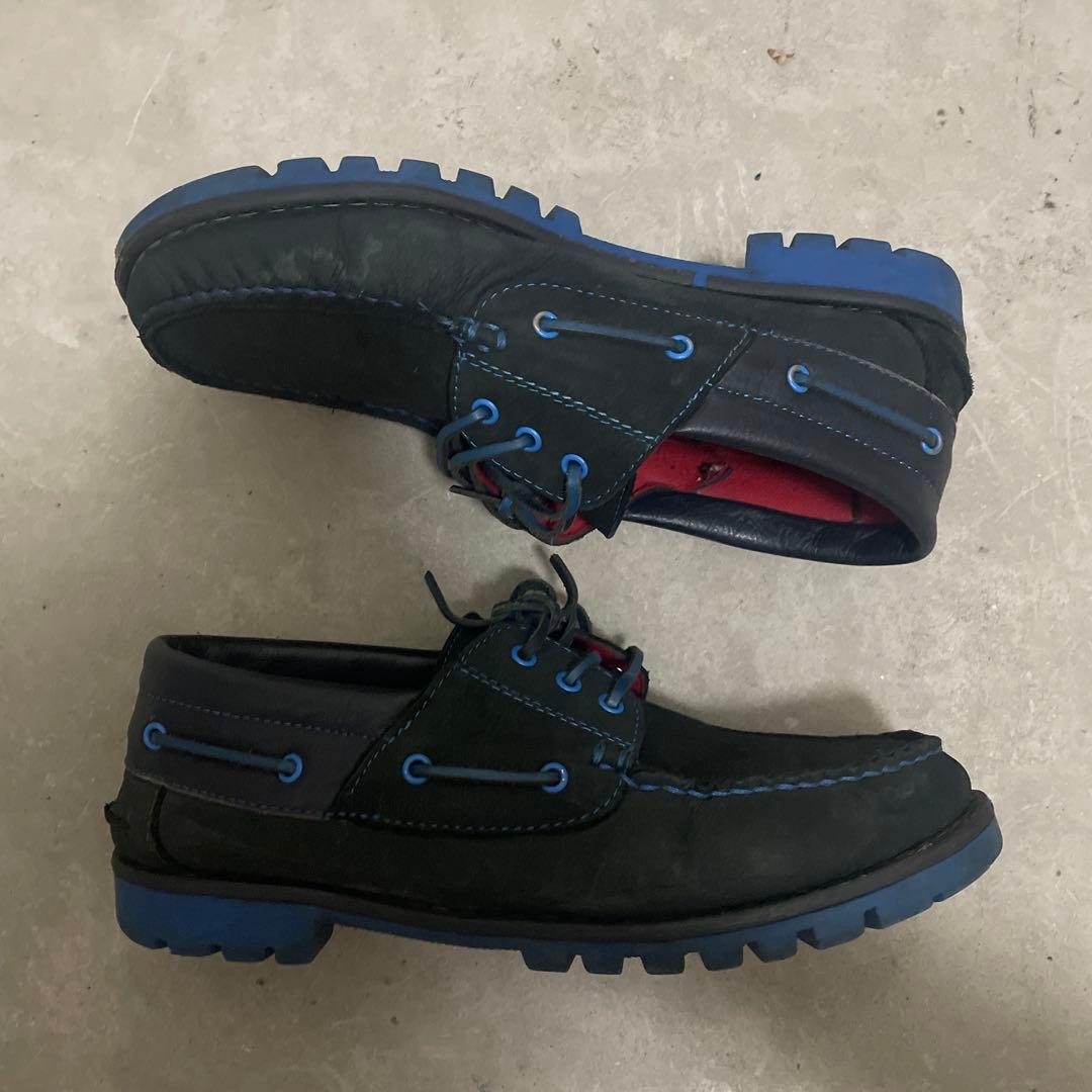 Timberland デッキシューズ 黒/青　3eye