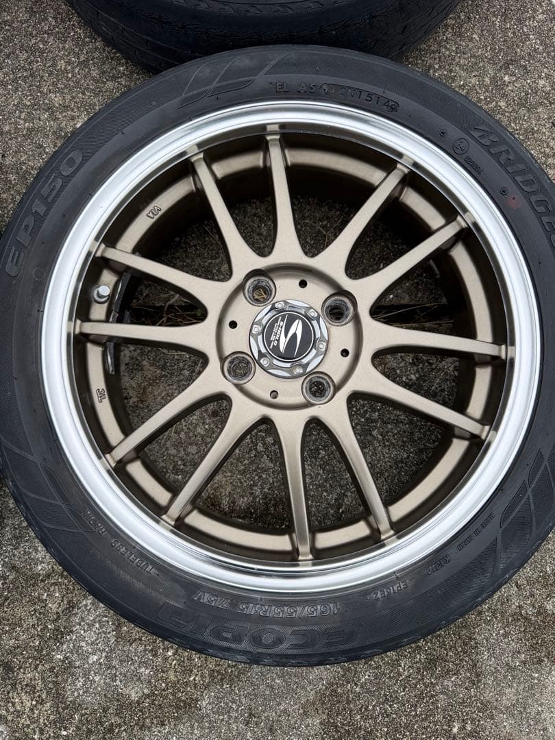 S-HOLD 15インチ ×5J +45 4穴 PCD100 アルミホイール4本