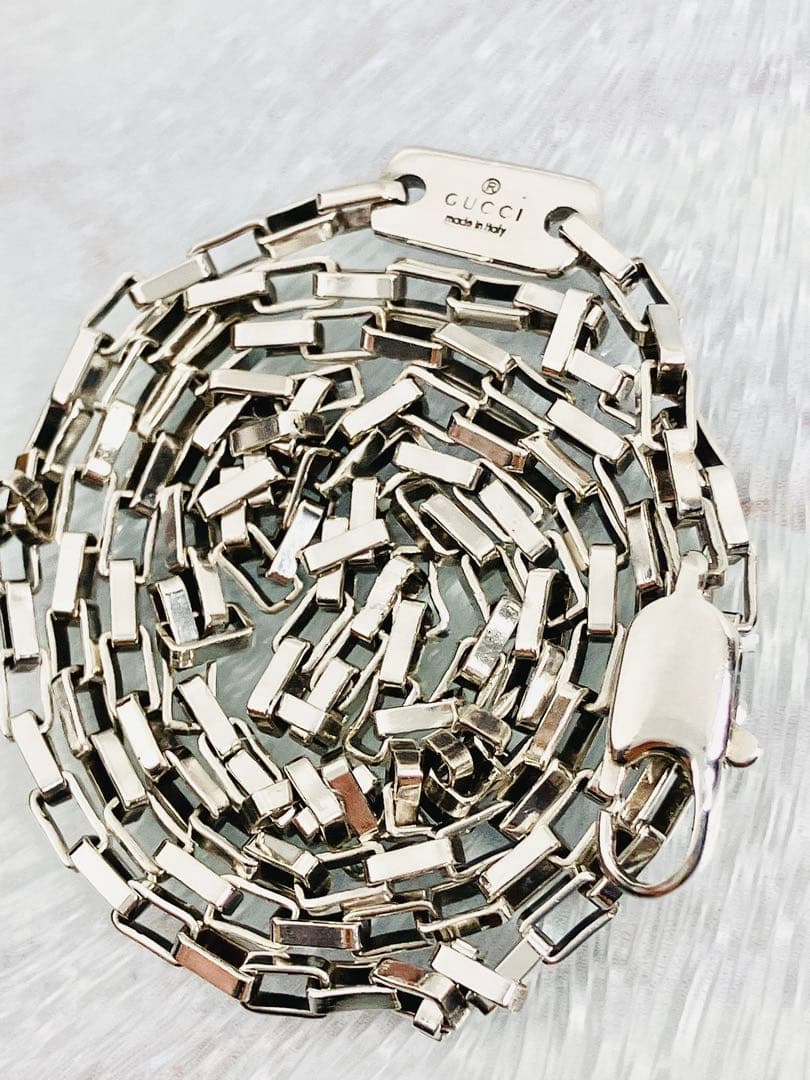 【美品】GUCCI ベネチアチェーン ネックレス 男女兼用　SV925