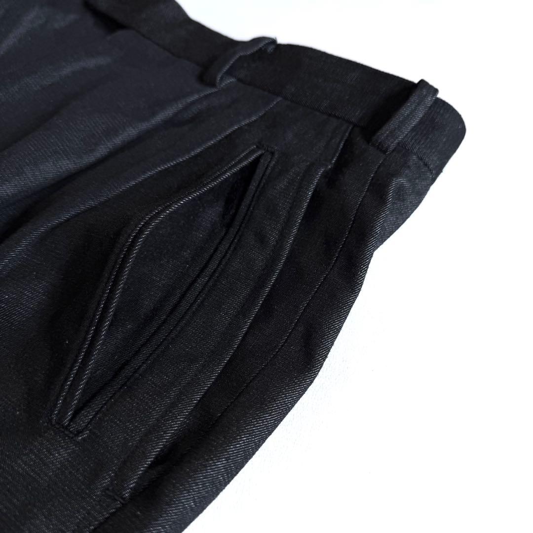 《美品》 23aw コムデギャルソン オム ワイド スラックス ブラックデニム