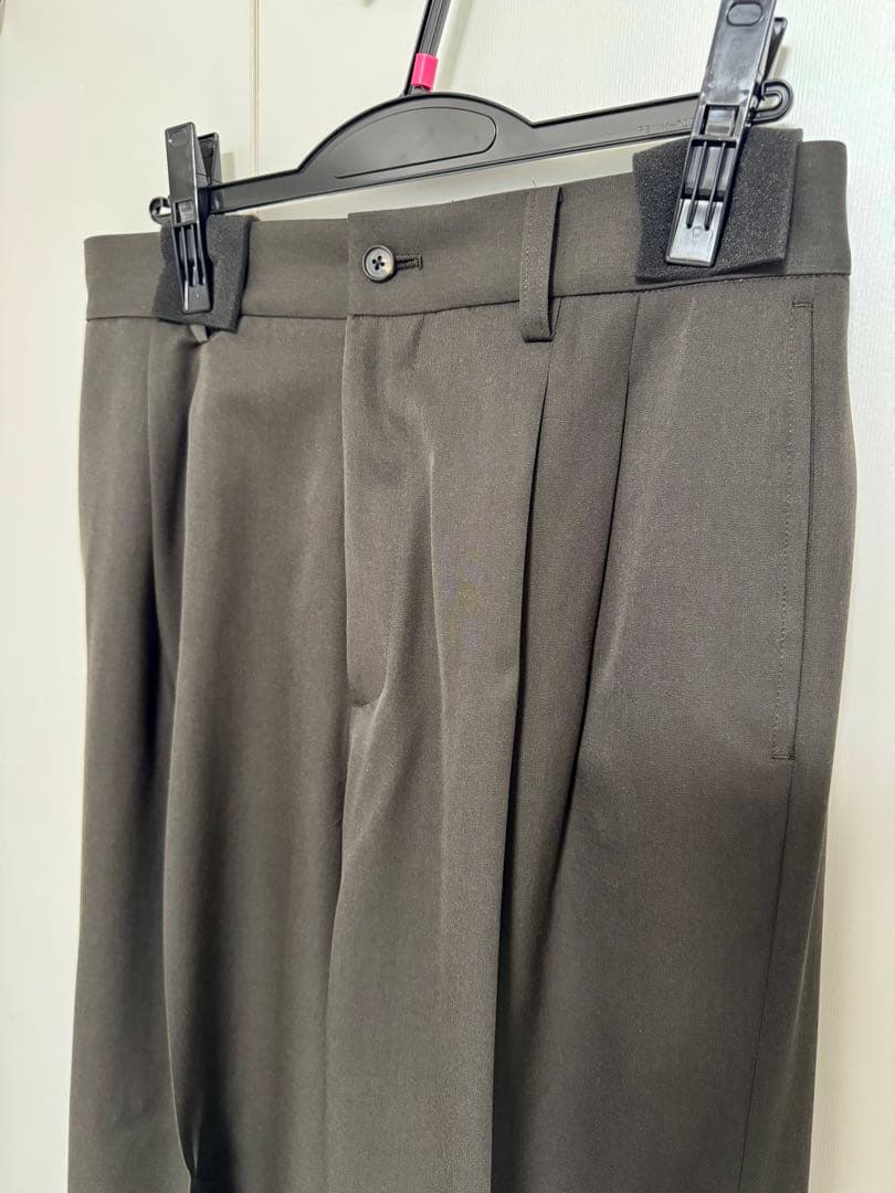 パンツ ssstein LONG WIDE TROUSERS GREY KHAKI M