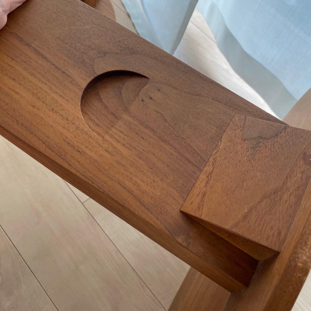 【2脚セット】モダンデザイン 木製座椅子 ブラウン