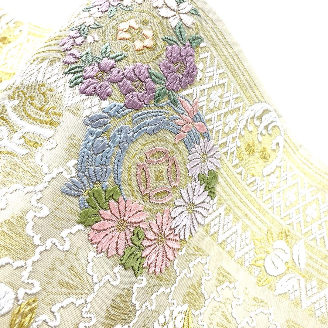 専用帯4982 ●丸勇謹製 雪月花 高級 正絹 六通 袋帯