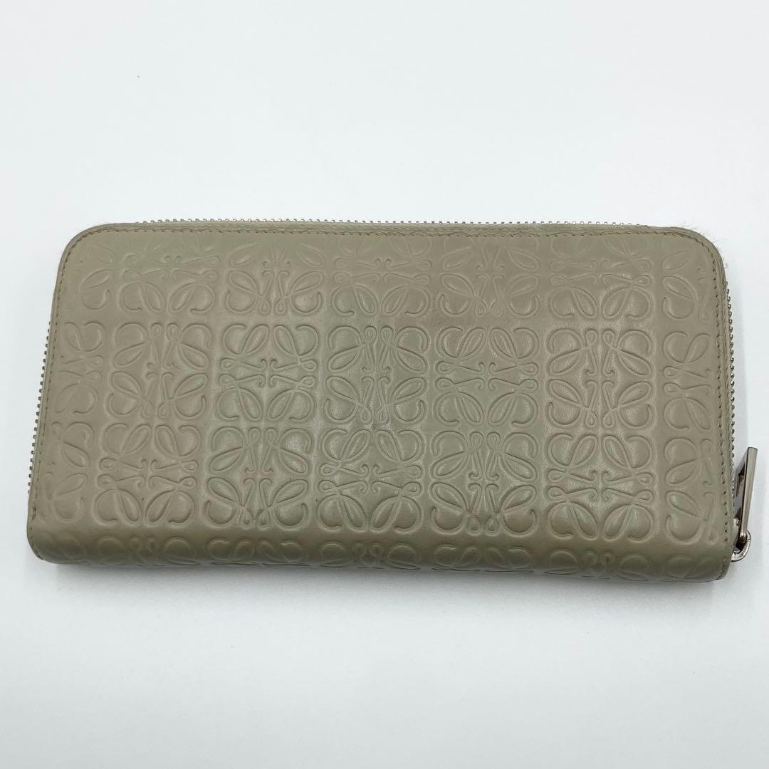 LOEWE ロエベ　リピート　アナグラム　長財布　ラウンドジップ　ライトグリーン