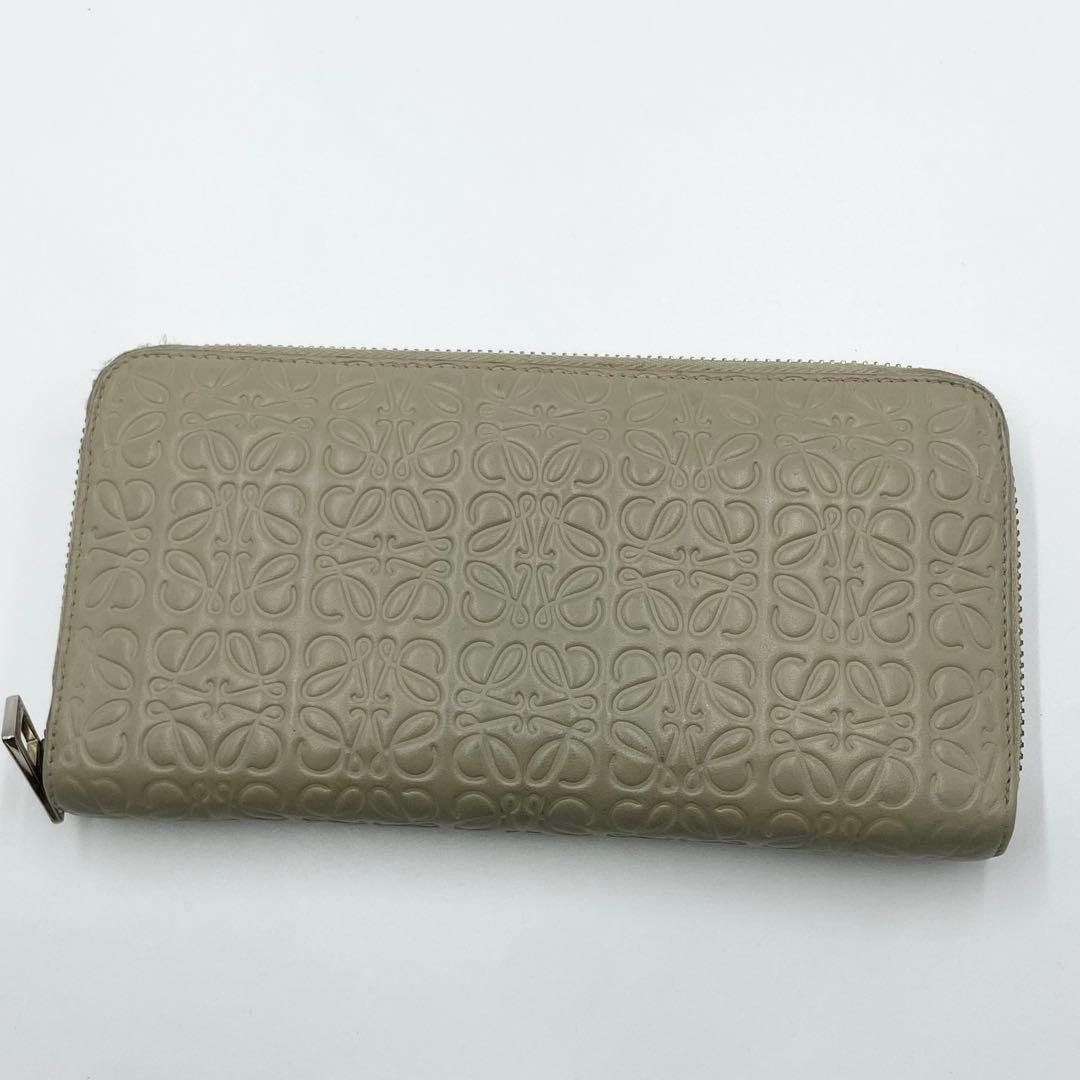 LOEWE ロエベ　リピート　アナグラム　長財布　ラウンドジップ　ライトグリーン