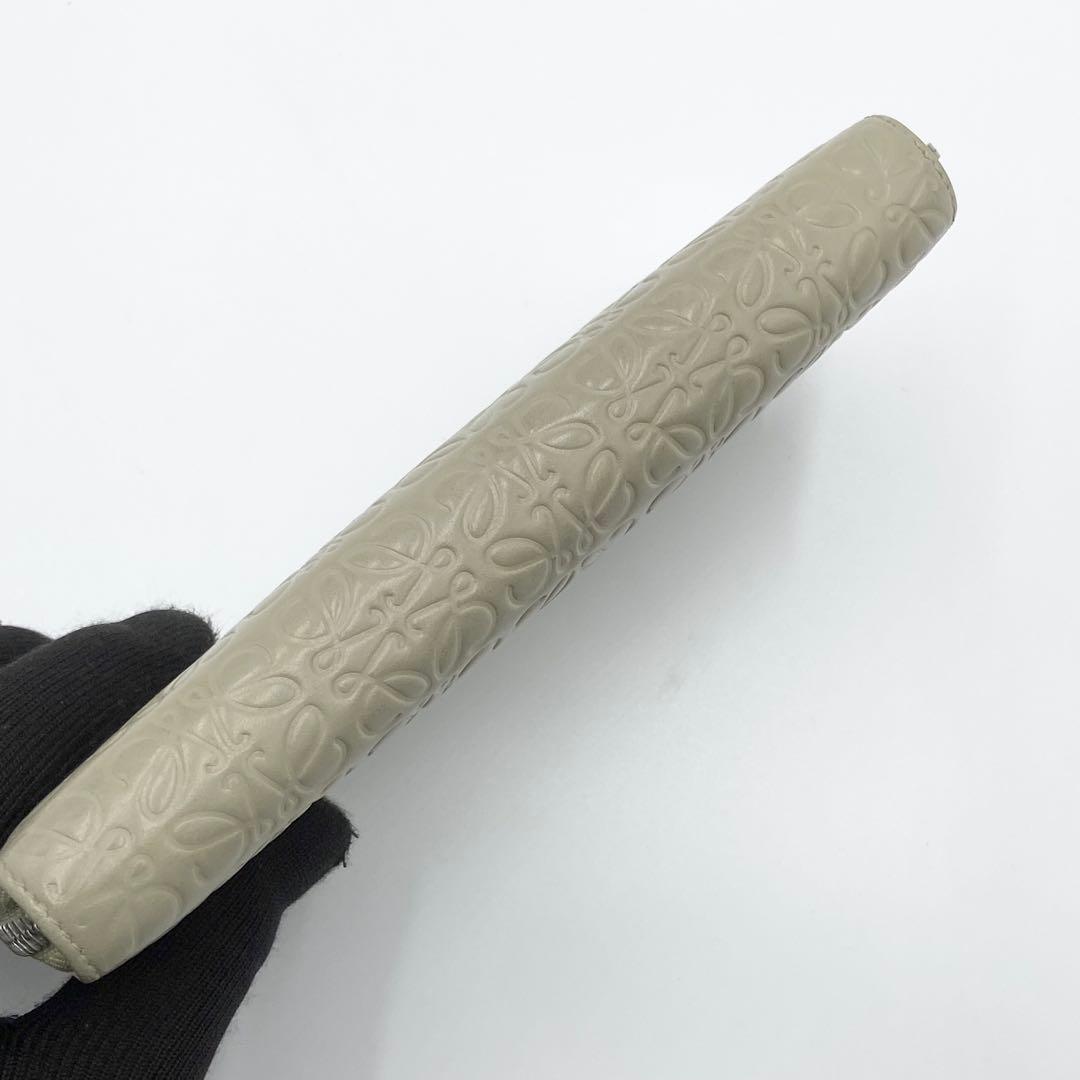 LOEWE ロエベ　リピート　アナグラム　長財布　ラウンドジップ　ライトグリーン