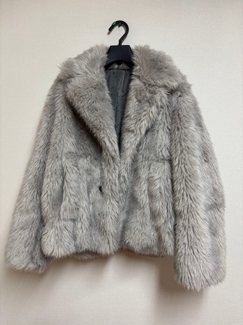 AIVER　ショートフェイクファーコート