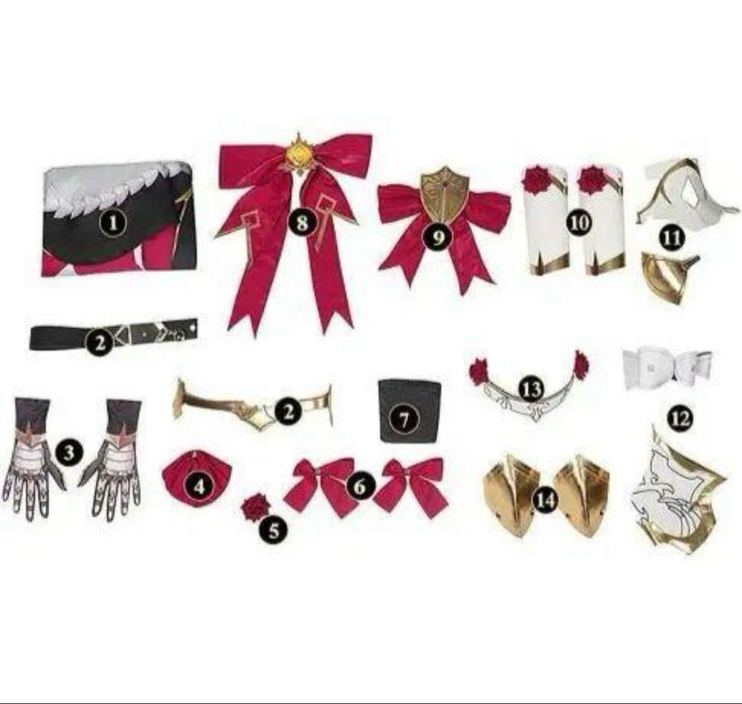 原神　ノエル　コスプレ衣装　女性XL ウィッグ付