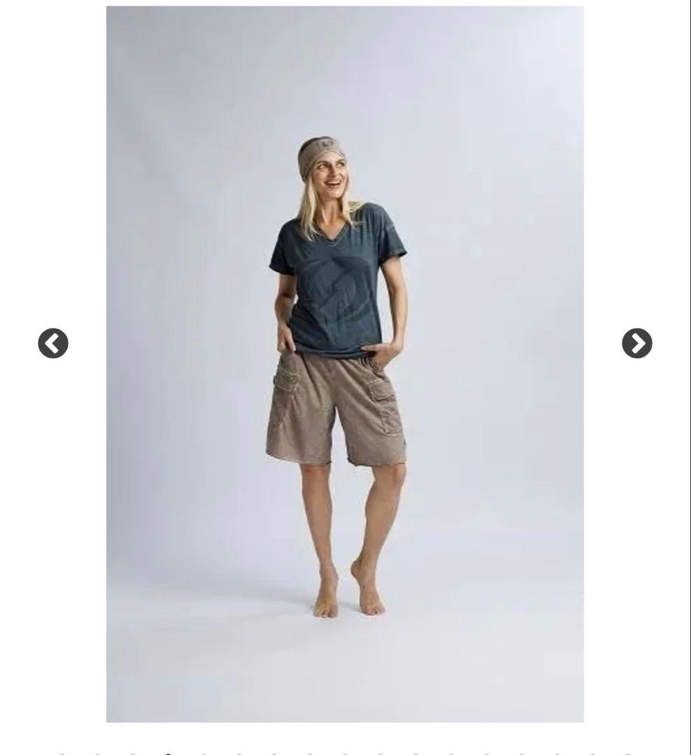 Salsation Blue Denim Vネック半袖Tシャツ XS