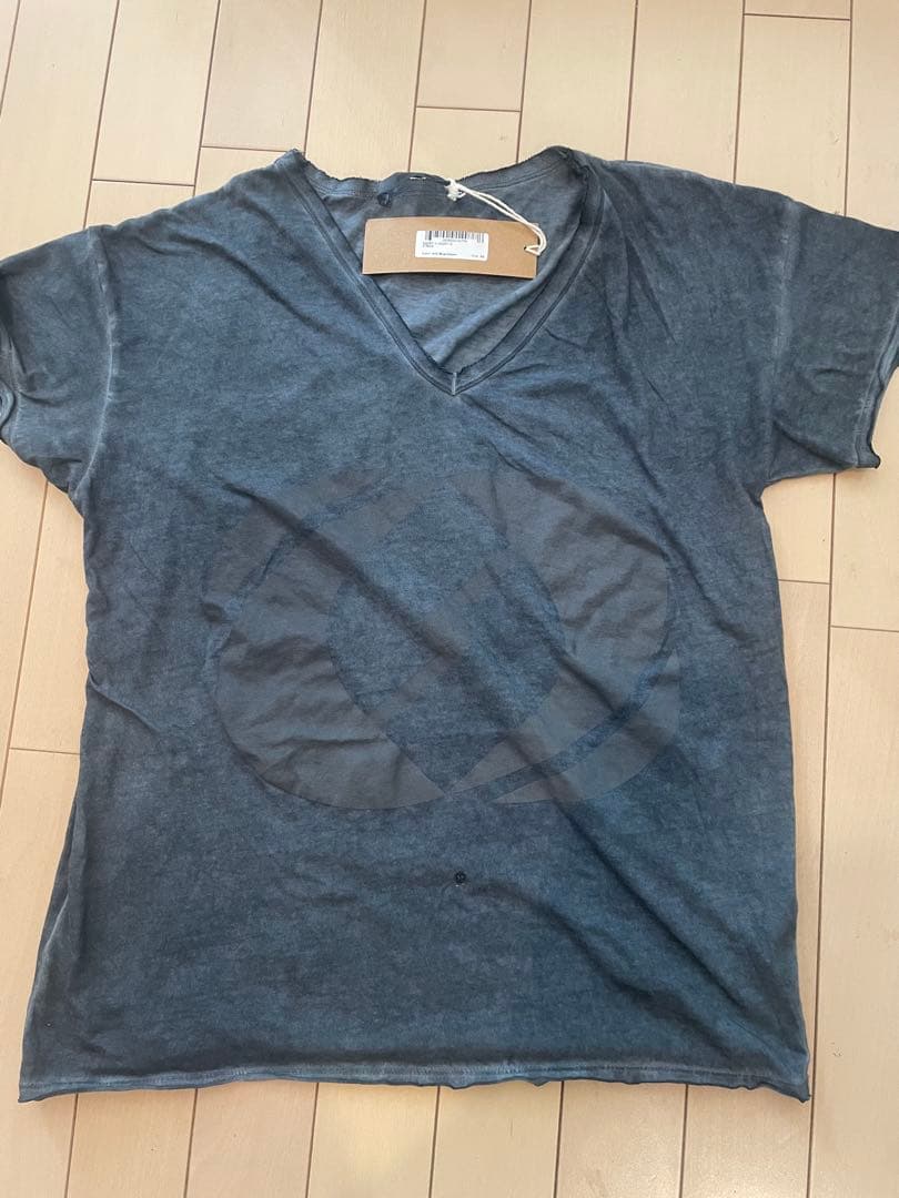 Salsation Blue Denim Vネック半袖Tシャツ XS