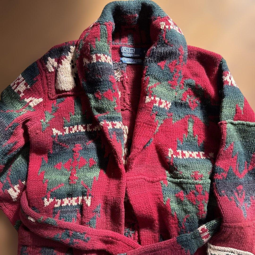 緊急値下げ　90s ポロラルフローレン　ショールカラーパッチワークガウン