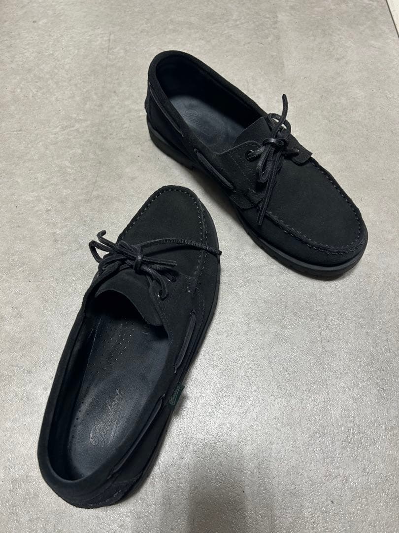 ◆Paraboot/MALO パラブーツ/マロ　別注ブラックスエード6 1/2