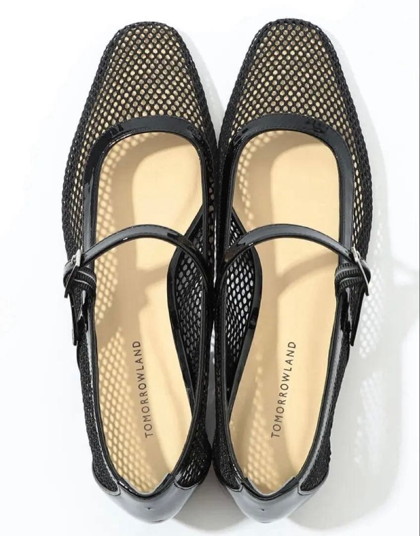 トゥモローランド メッシュパンプス フラットシューズ メリージェーン 37