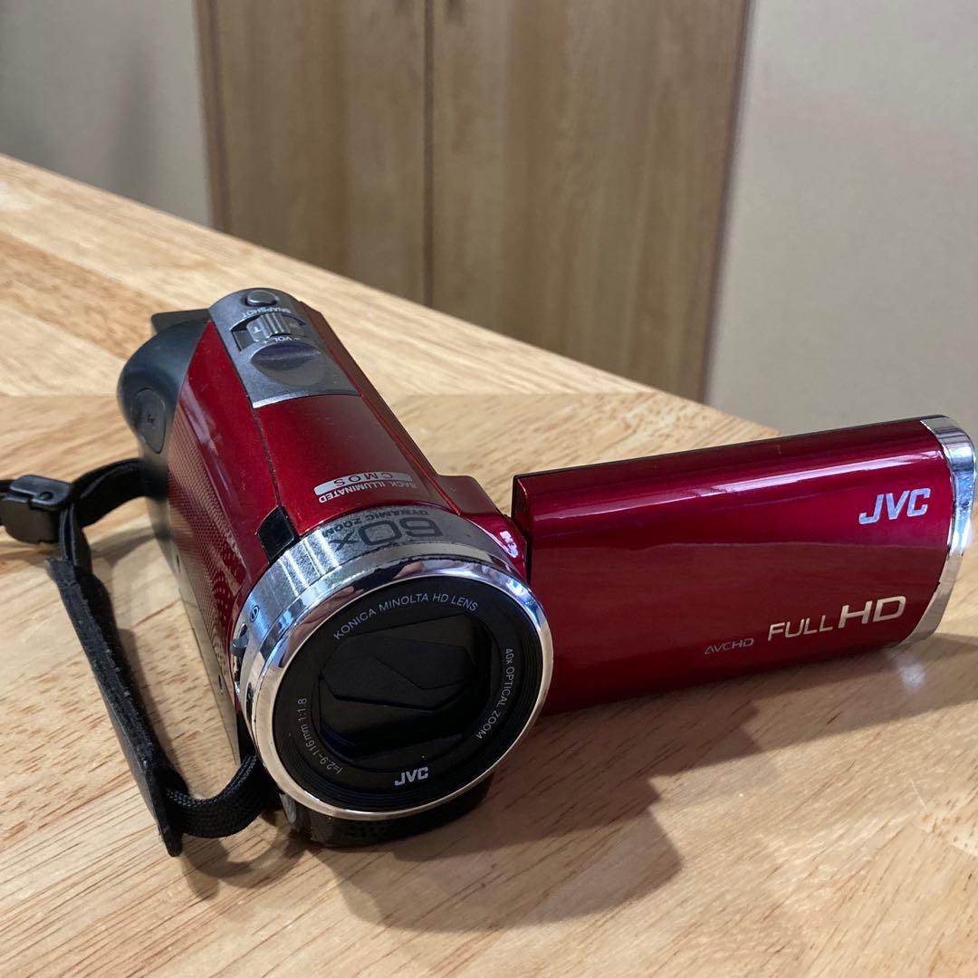 JVC GZ-HM177-R ビデオカメラ レッド 動作良好　卒業式　入園式