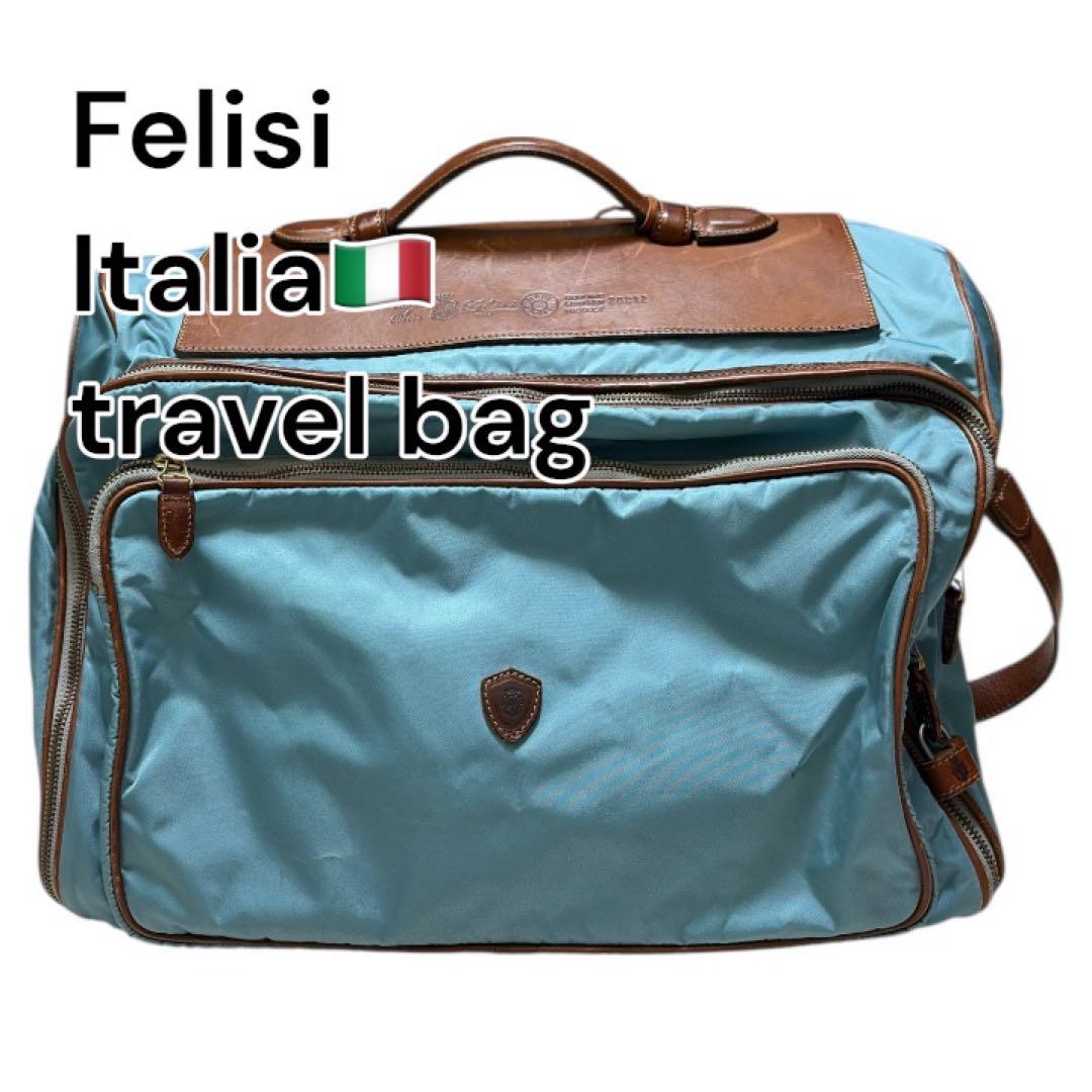 Felisi 水色 旅行用バッグ　ゴルフ　2way ビジネス　出張　イタリア