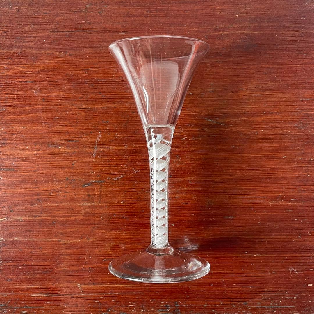 エアーツイストステムグラス オペークツイスト ツイストステム　ゴブレット　骨董