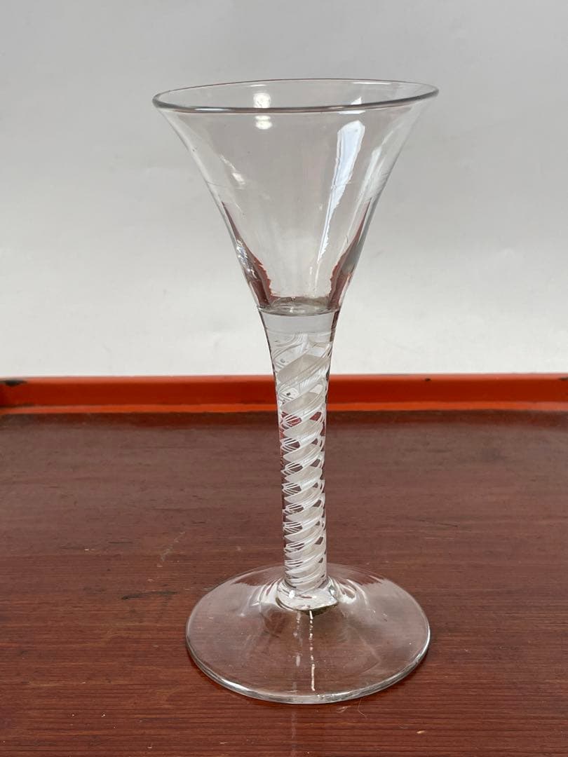 エアーツイストステムグラス オペークツイスト ツイストステム　ゴブレット　骨董