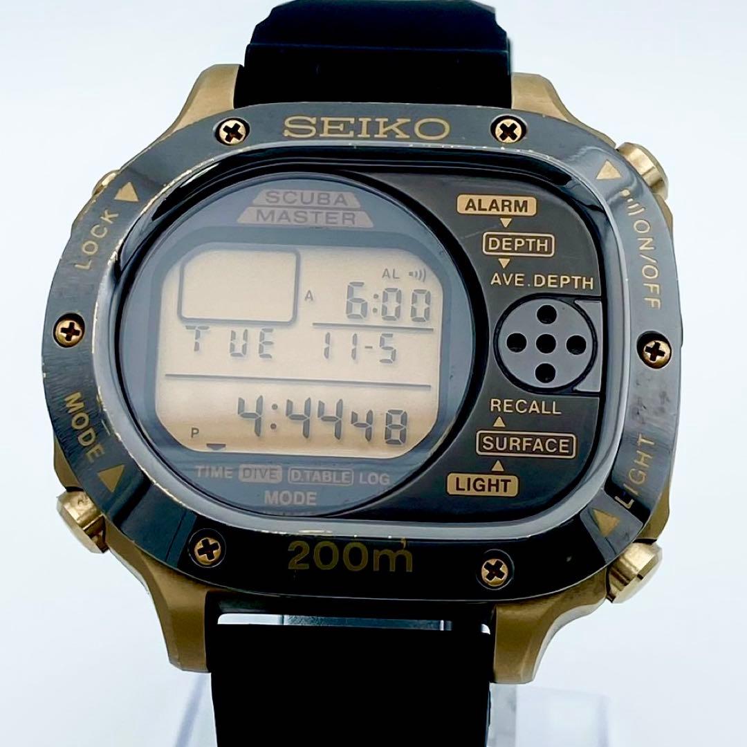 【稼働品】SEIKO スキューバマスター 200m デジタル 腕時計 メンズ