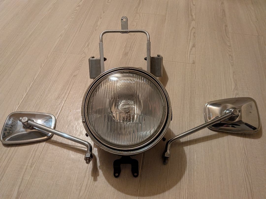 送料無料 ゼファー400 純正ヘッドライト ミラーセット