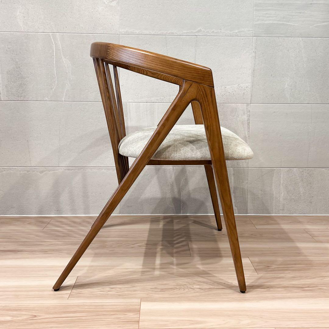 アルモニア／ダイニングチェア (ウォールナット×ベージュ) 1脚
