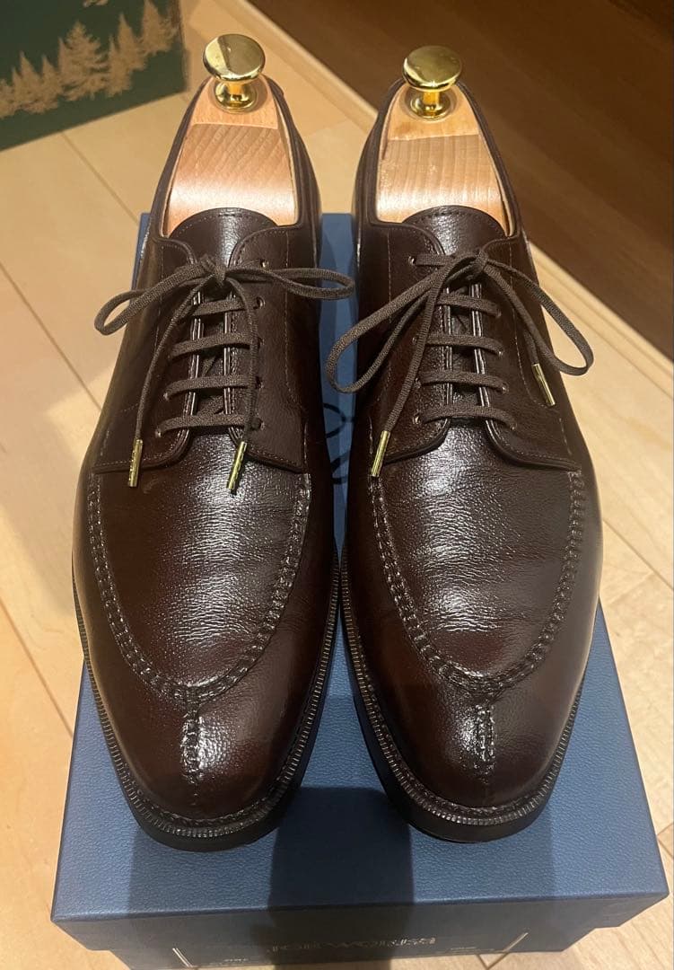 そ*ん様 JOE WORKS camel革 sprit toe derby