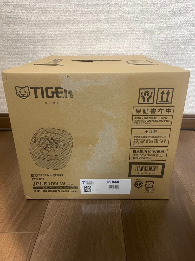 新品未開封 タイガー ご泡火炊き 圧力IH炊飯器 JPI-S10NＷ ホワイト