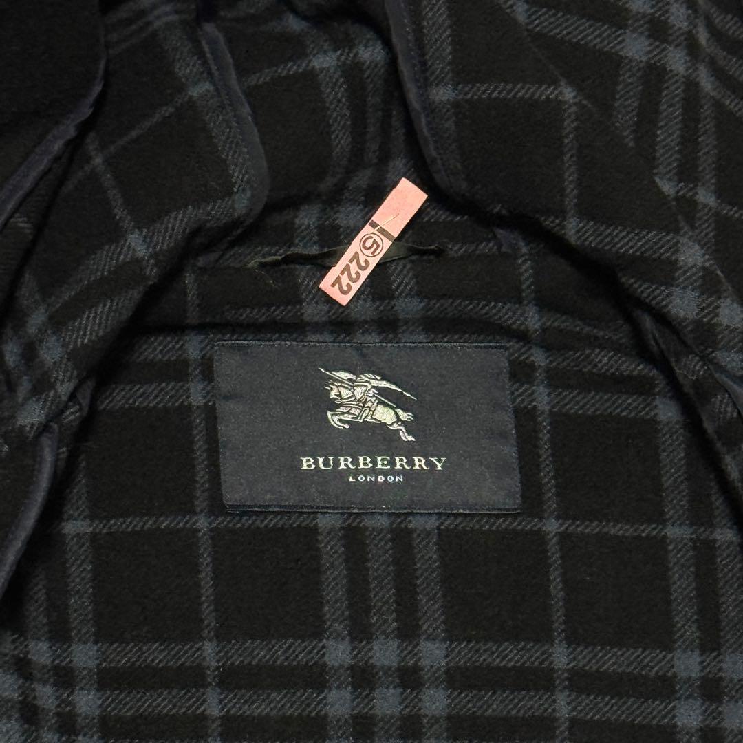 freeさん専用良品 バーバリー 羊毛カシミヤ ダッフルコート 濃紺 M