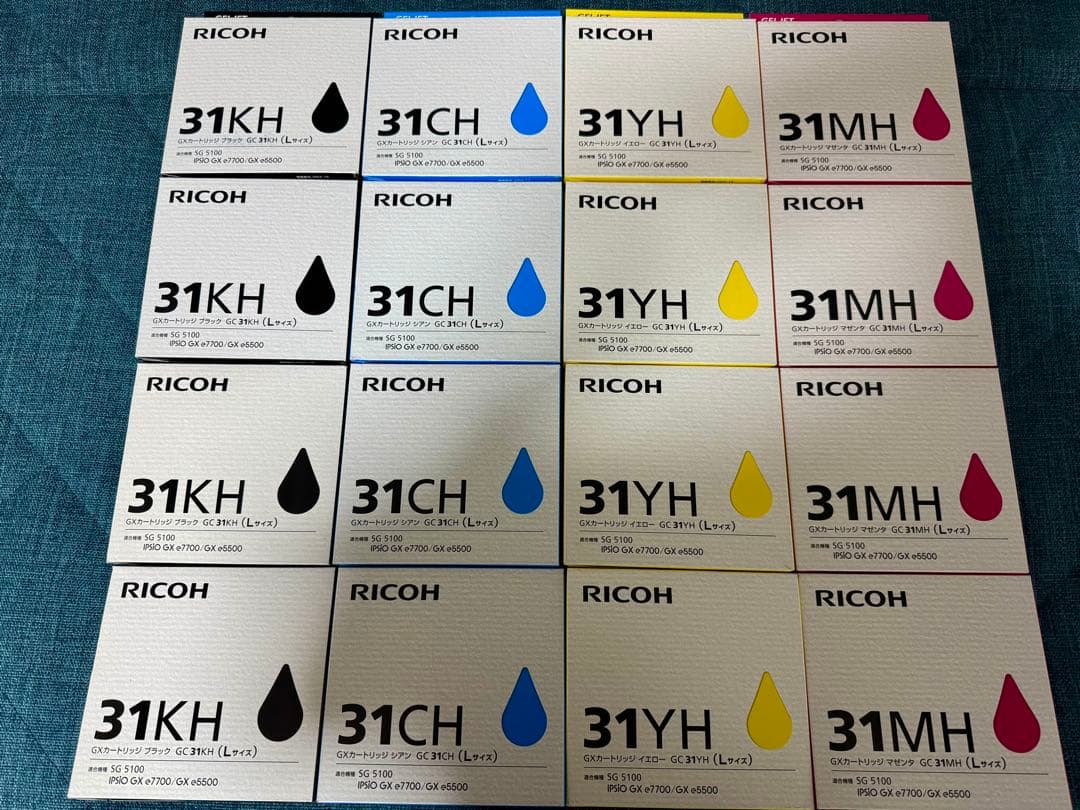 リコー　RICOH インクカートリッジ　4色　計16箱箱セット