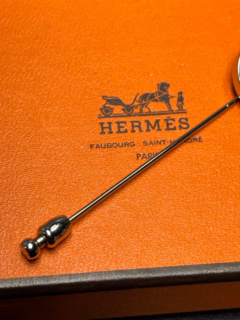 【美品】エルメス コロゾ ピンブローチ ネクタイピン HERMES 馬車