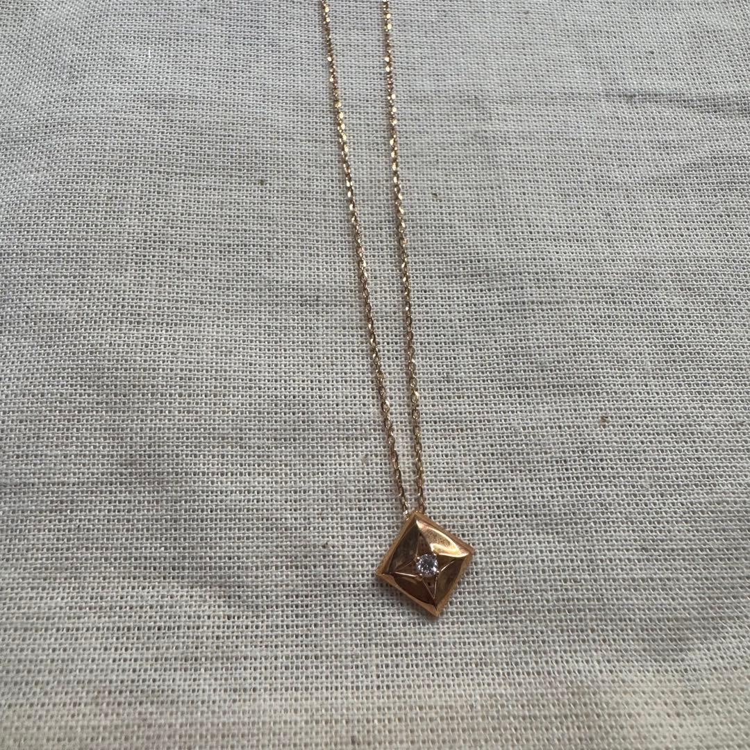 STAR JEWELRY K10 ネックレス ダイヤ0.02CT