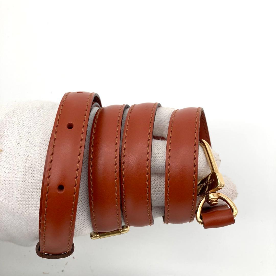 美品 ルイヴィトン ショルダーストラップ ベルト 肩紐 エピ レザー 赤茶 本革