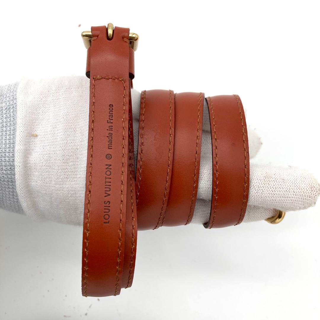 美品 ルイヴィトン ショルダーストラップ ベルト 肩紐 エピ レザー 赤茶 本革