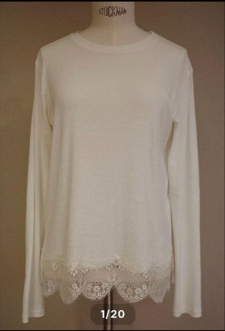 cccmalie シーマリー 裾レースシアー長袖カットソー　38