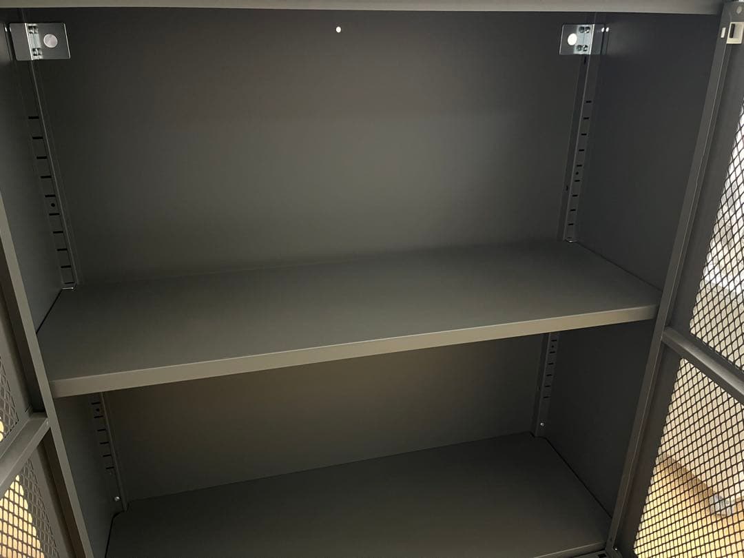 【値下げ不可】IKEA イーヴァル　ivar グレー　扉付　メッシュ