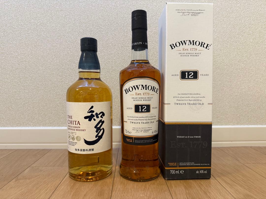 ボウモア 12年・知多 ウイスキー ２本セット