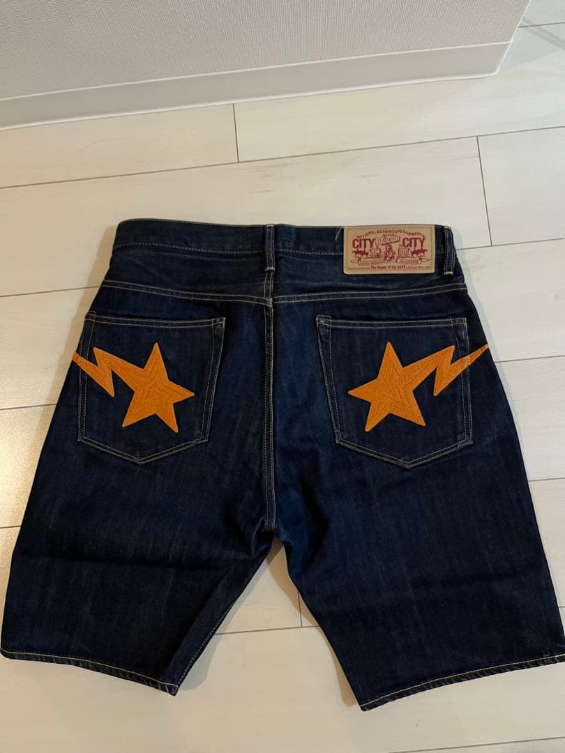 A BATHING APE ジーンズ ハーフパンツ