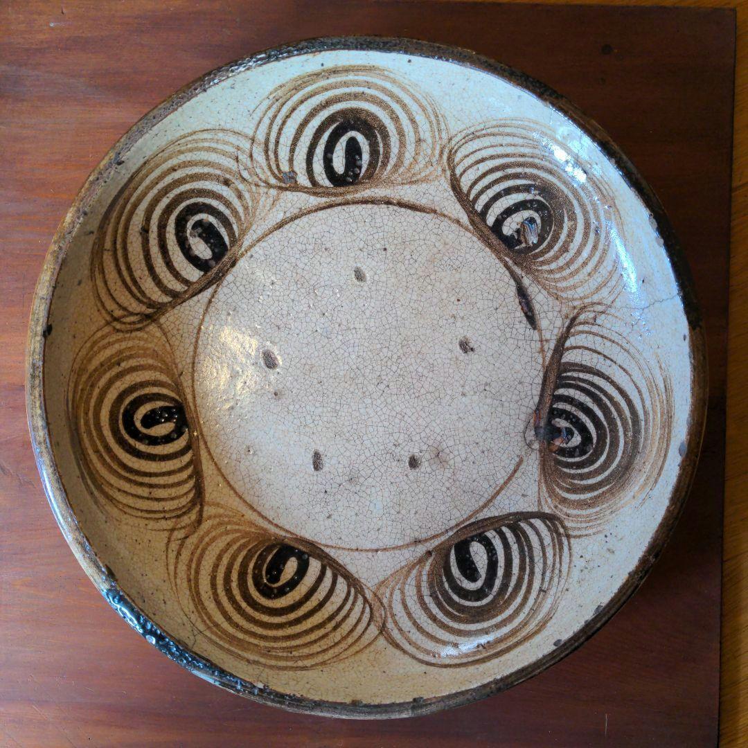 古瀬戸 馬の目皿　骨董