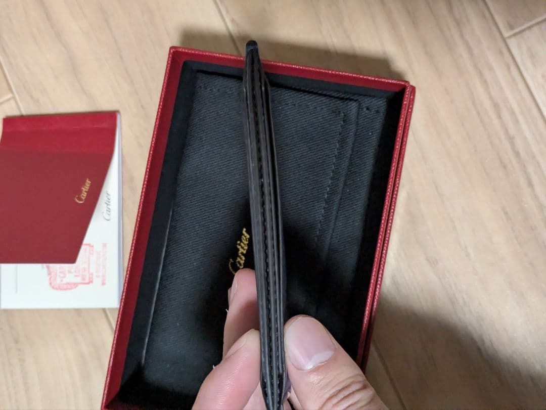 Cartier/カルティエ ネイビー レザー 名刺入れ