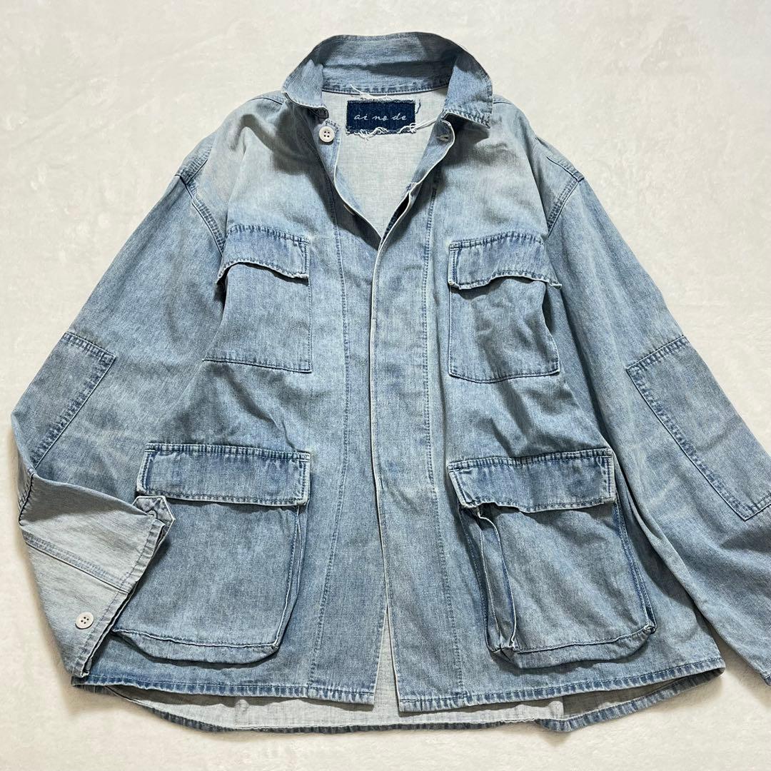 ai no de デニム ジャケット カバーオール M