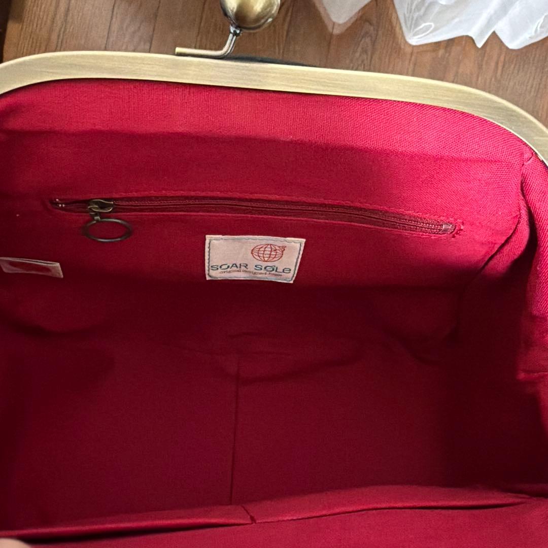 [美品] SOAR SOLe ソアソウル　ゴブラン織　がまくち型バック　お洒落