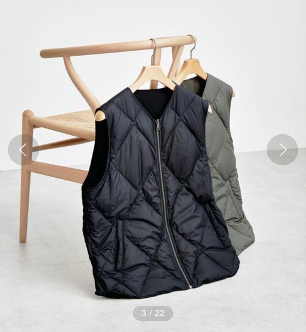 TAION × green label relaxing ダウンベスト　ブラック