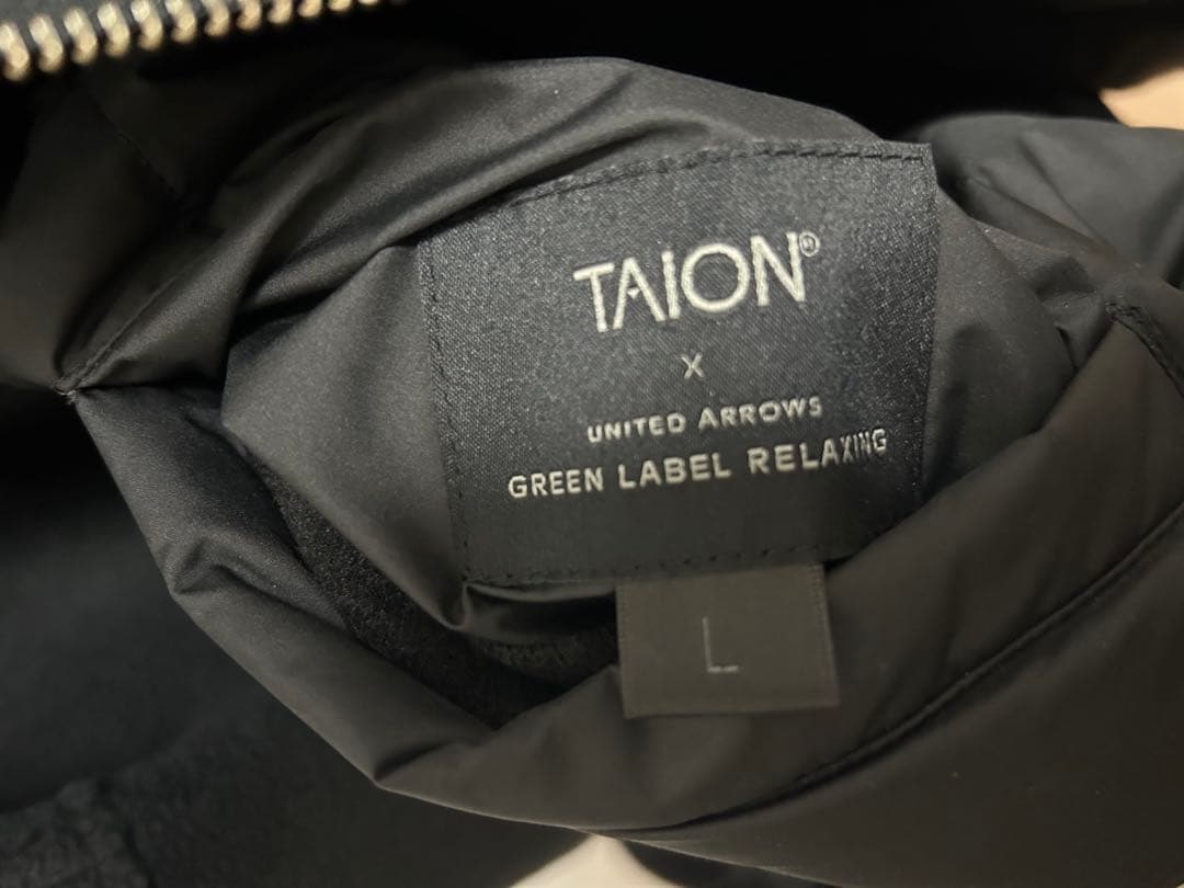 TAION × green label relaxing ダウンベスト　ブラック